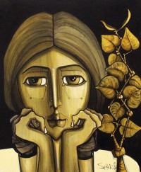 Shazia Salman, 30 x 24 Inch, Acrylics on Canvas, Figurative Painting, AC-SAZ-058